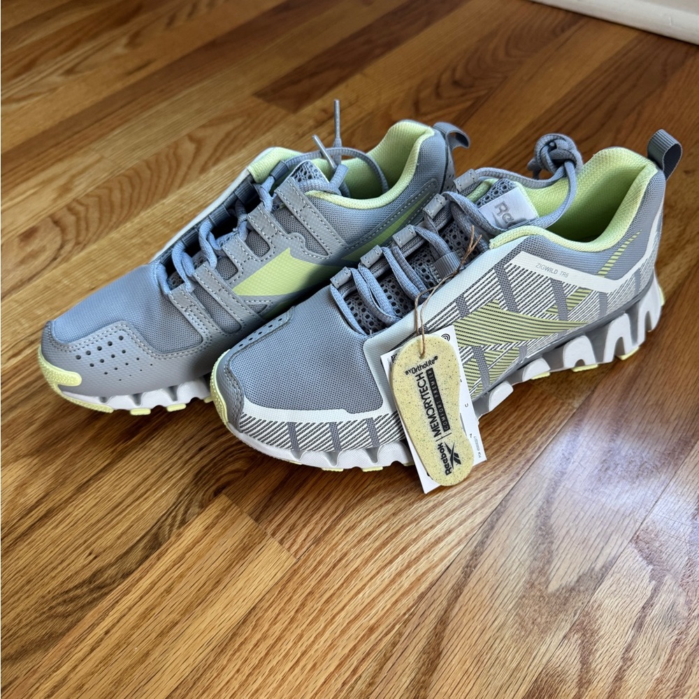 Reebok Gray and Lime Green Trail Shoes